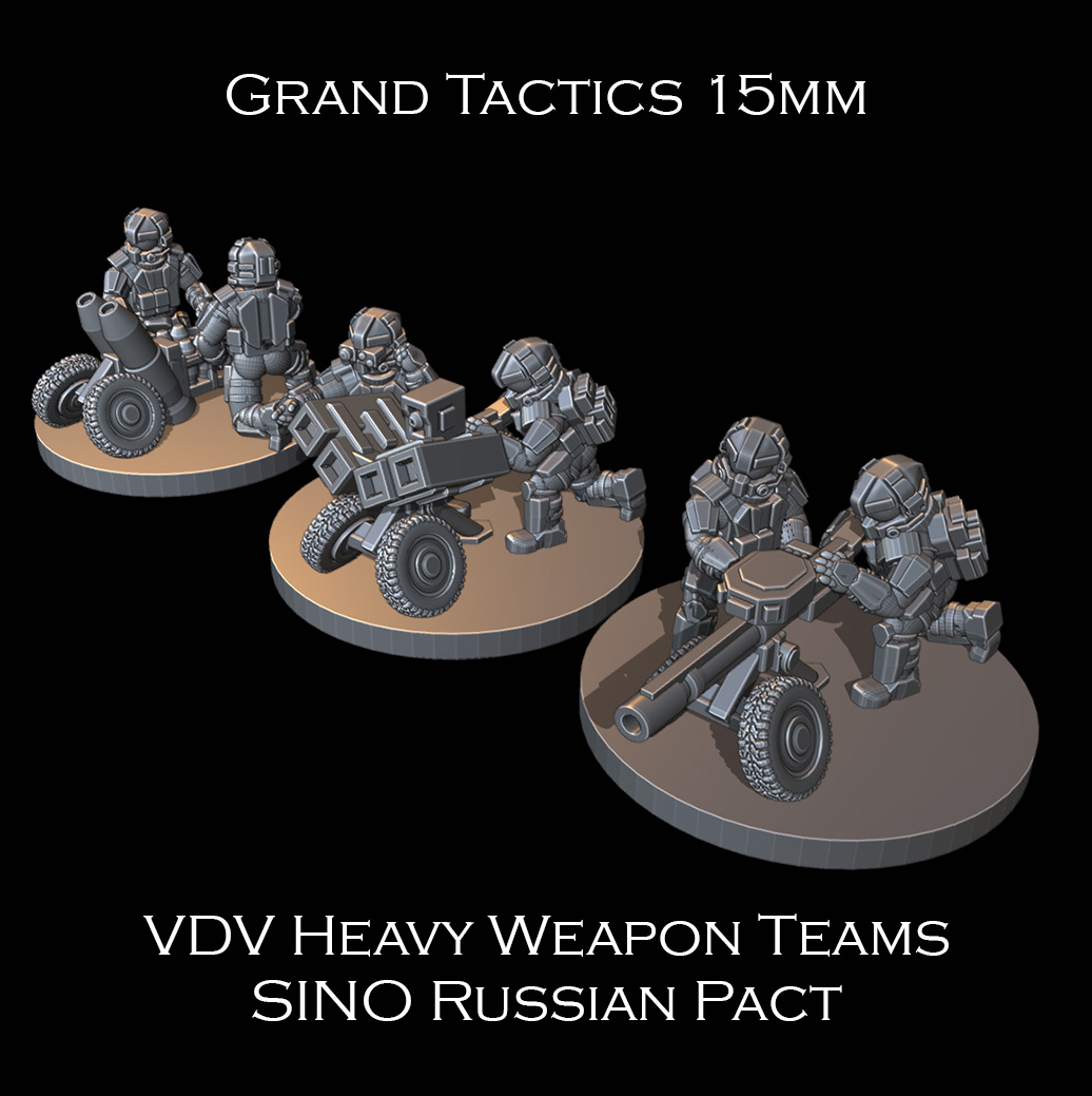 15mm SCI-FI Grand Tactics - VDV Heavy Weapons - Presupported
